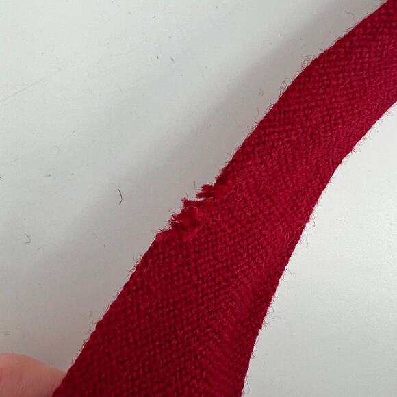 Vintage Tewa Indian Weavers Tie Red Wool Embroidered Hand Loomed New Mexico USA - Picture 6 of 8